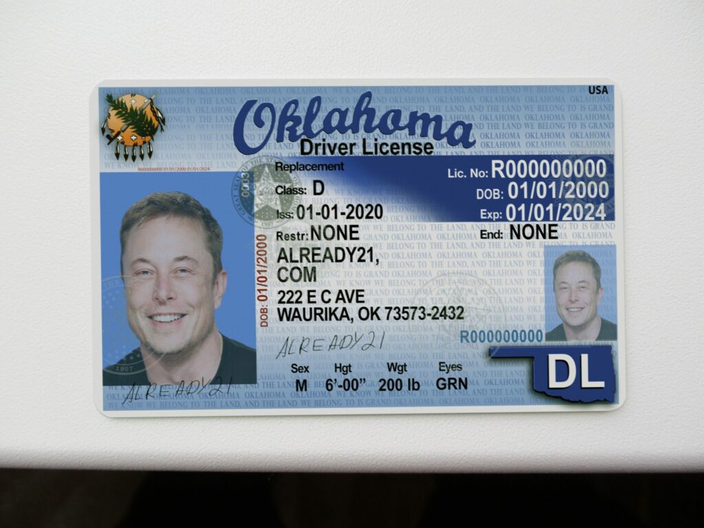 Oklahoma fake ID - Buy Scannable Fake ID with Bitcoin