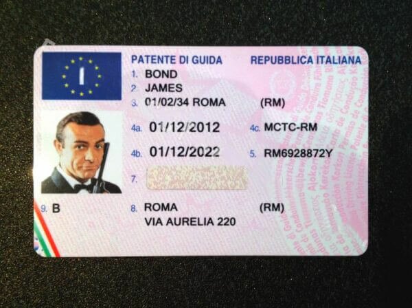 Italy Fake Driving Licence (Patente di Guida) - Buy Scannable Fake Id