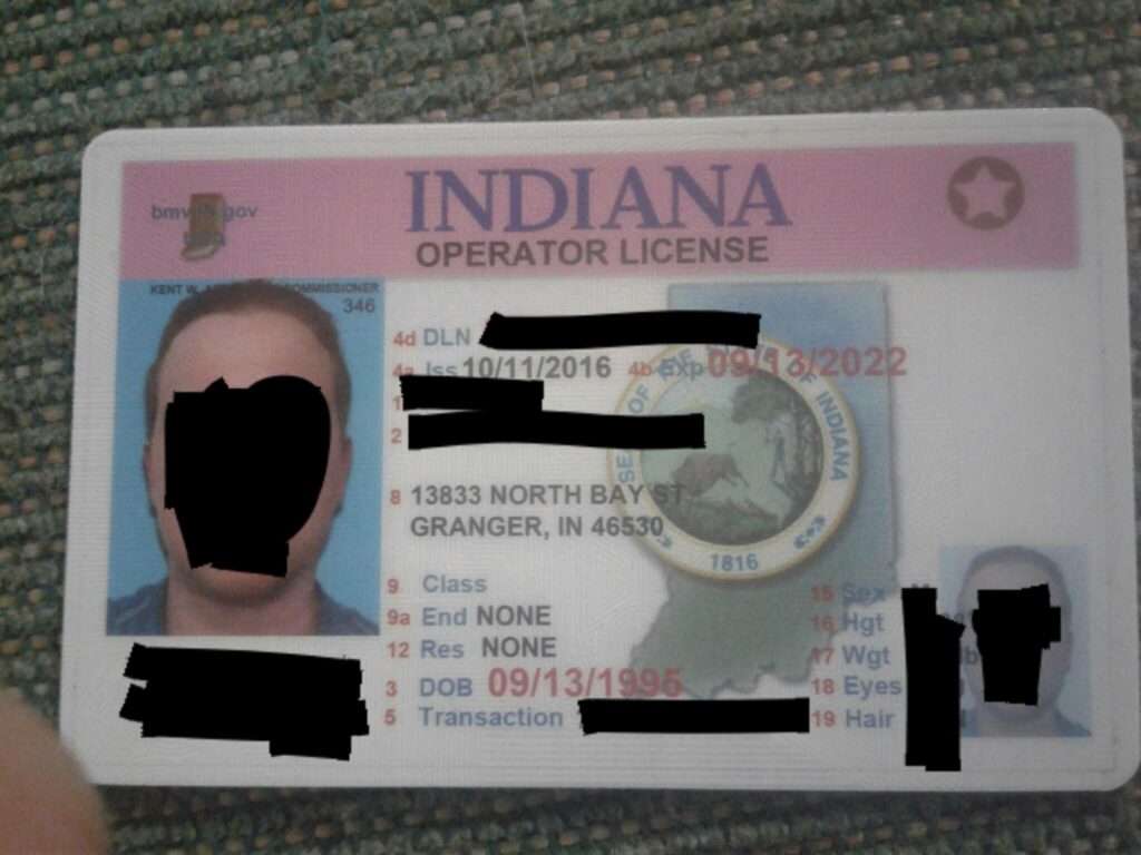 Indiana FAKE ID - Buy Scannable Fake ID with Bitcoin