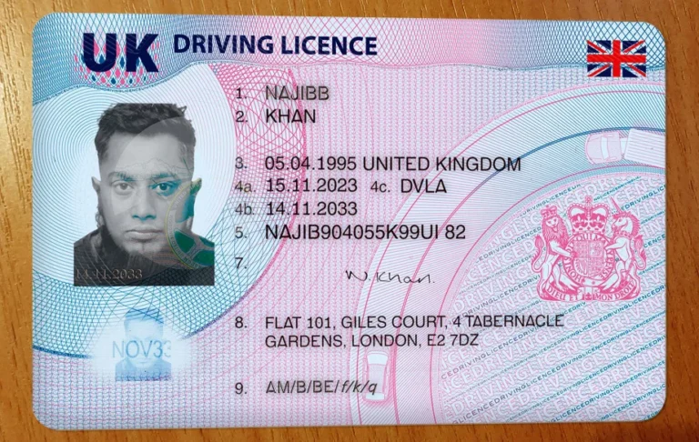 Buy Fake UK Driver License | High-Quality Scannable ID for Sale