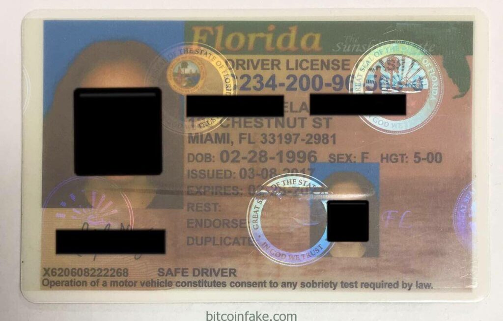 Florida fake ID - Buy Scannable Fake ID with Bitcoin